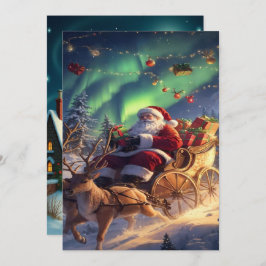 Förtrollande jul vintrig by väggdekor 2025 julkort