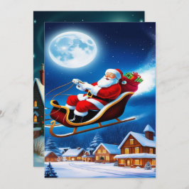 Förtrollande jul vintrig by väggdekoration 2025 julkort