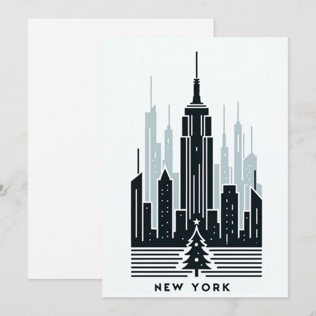 Förtrollande julkort från New York City (Fram/baksida)