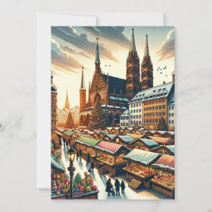 Förtrollande julmarknad i Nürnberg vykort