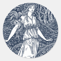 Förtrollande skogsjungfru i William Morris stil