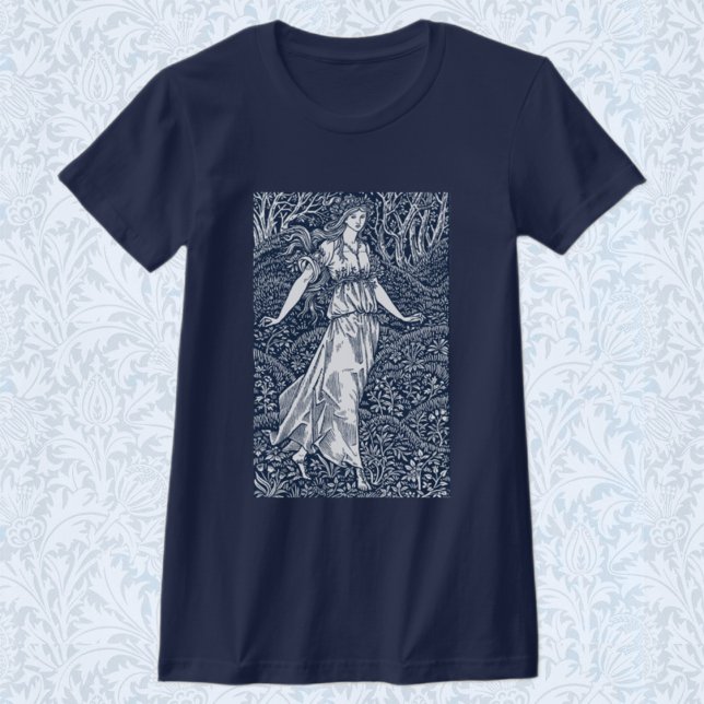 Förtrollande skogsjungfru i William Morris-stil T Shirt (Skapare uppladdad)