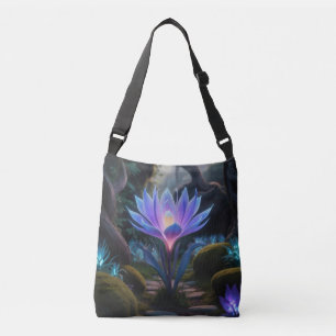 Förtrollande Violett Blomning Axelväska