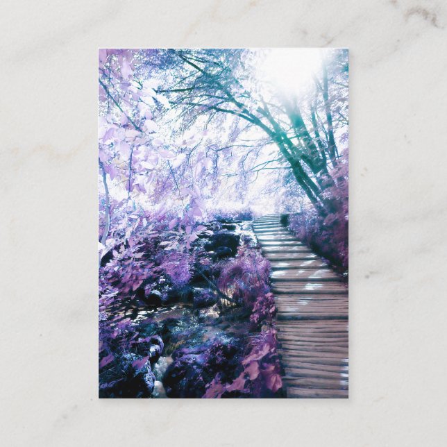 förtrollat vägkommentarkort visitkort (Baksida)