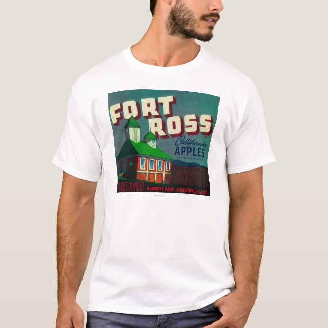 FortRoss Apple låda LabelSebastopol, CA Tee (Framsida)