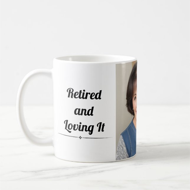 Förtröttad och älskad anpassningsbar söt bild namn kaffemugg (Vänster)