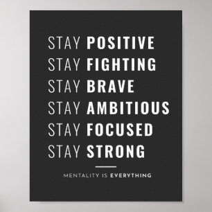 Fortsätt att kämpa positivt poster