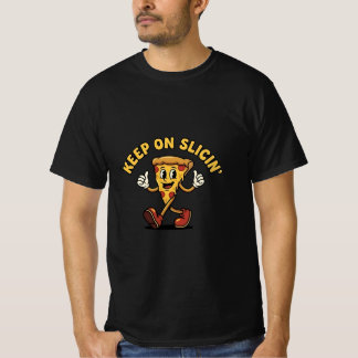 Fortsätt att Skära – Retro Pizza Motivation T Shirt