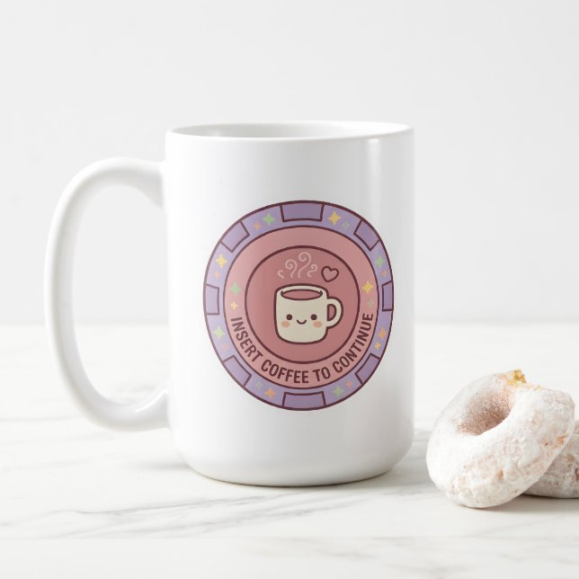 Fortsätt att spela kaffemugg för spelare (Med munk)