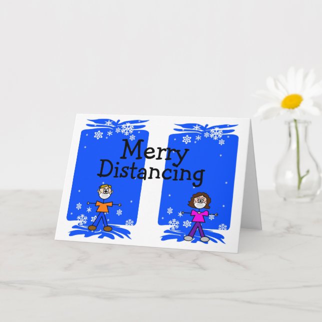 Fortsätt Avstånd Coronavirus-julkortet Kort (Liten växt)