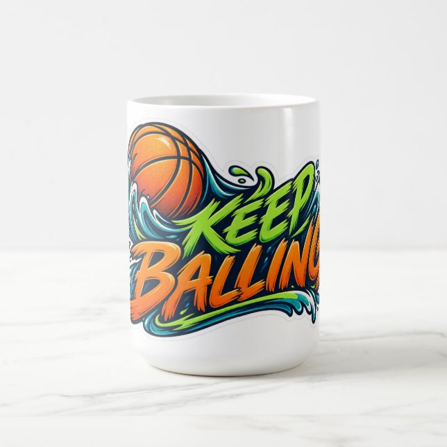 Fortsätt Ballar Basketvågor Kaffemugg (Center)