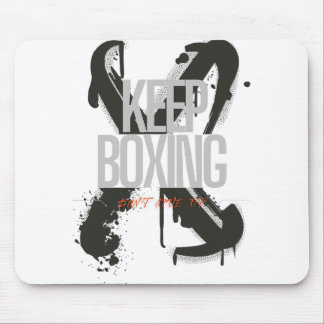 Fortsätt Boxas Ge Aldrig Upp Motiverande Boxningst Musmatta