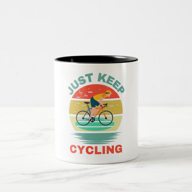 FORTSÄTT CYKLA Två-Tonad MUGG (Center)