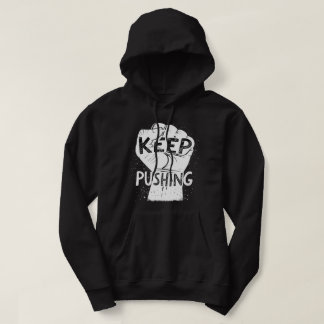 Fortsätt Driva – Motiverande Typografi Design Hoodie