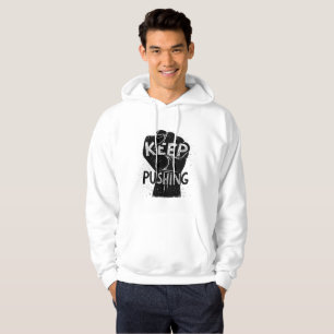 Fortsätt Driva – Motiverande Typografi Design Hoodie