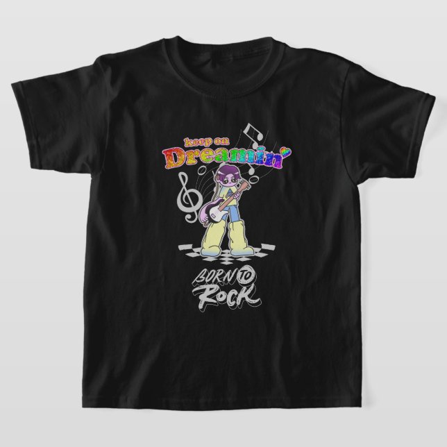 Fortsätt Drömma Y2K Anime Gitarrist  T Shirt (Laydown)