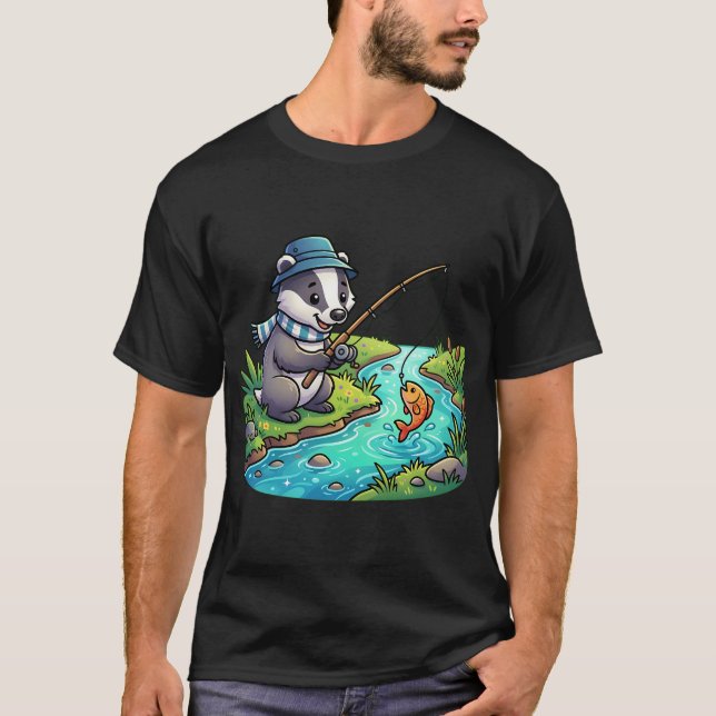 Fortsätt fiska t shirt (Framsida)