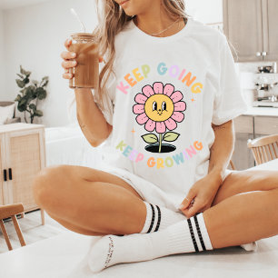 Fortsätt Framåt Fortsätt Växa Mental Hälsa Retro T Shirt