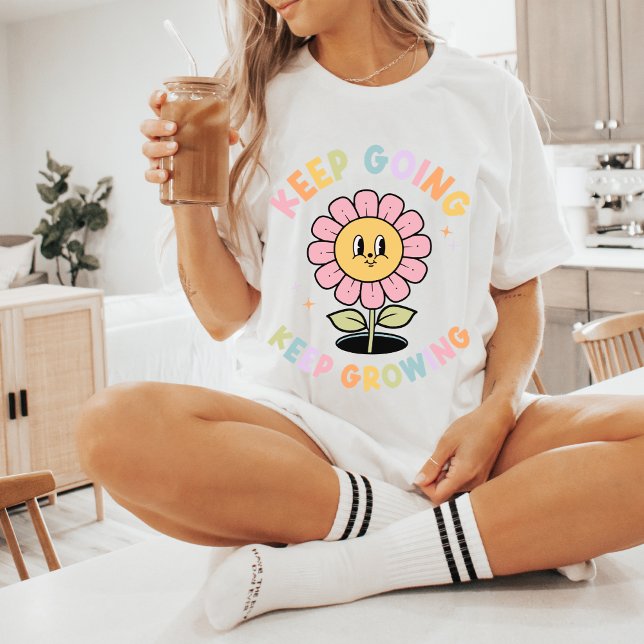 Fortsätt Framåt Fortsätt Växa Mental Hälsa Retro T Shirt (Skapare uppladdad)