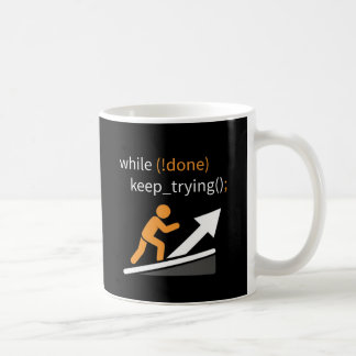 “Fortsätt framåt” Programmeringsmotivmugg Kaffemugg
