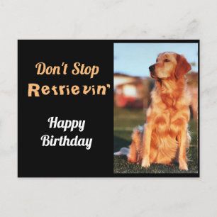 Fortsätt hämta Födelsedag för Golden Retriever Vykort
