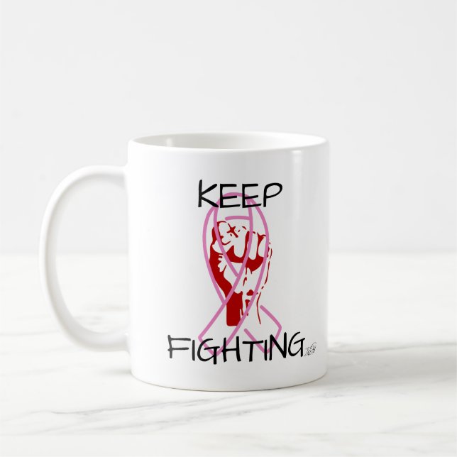 Fortsätt kämpa kaffemugg (Vänster)