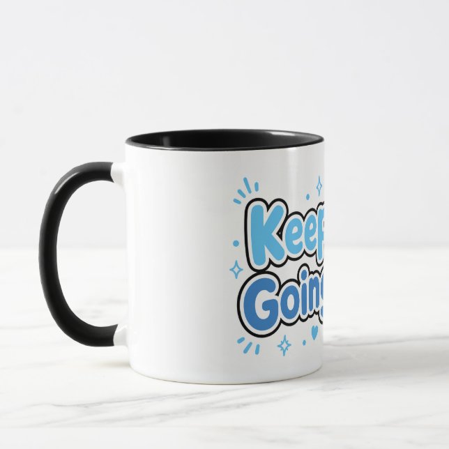 Fortsätt Kawaii-Pingvinsäventyrsdesign Mugg (Vänster)