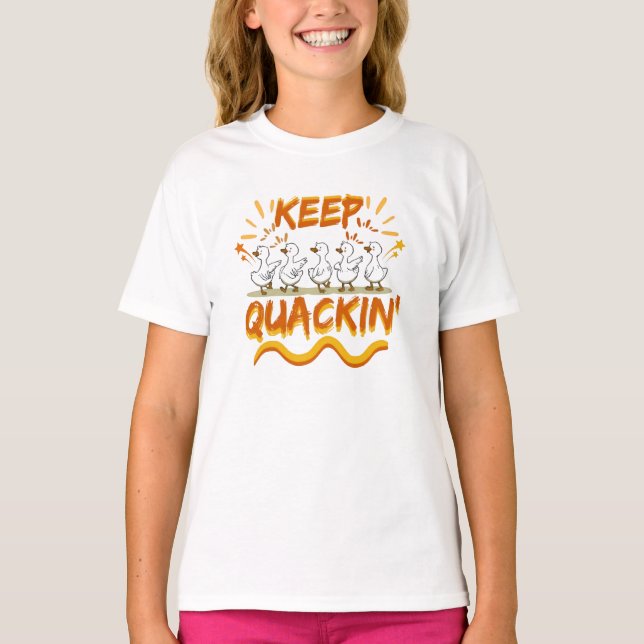 Fortsätt kvacka (dansa) Roligt ankpunny T Shirt (Framsida)