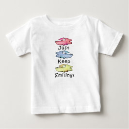 Fortsätt Le! Färgglad tandig fisk T Shirt