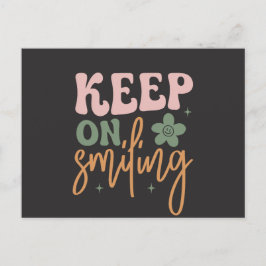 Fortsätt Le Inspirerande Citat Vykort