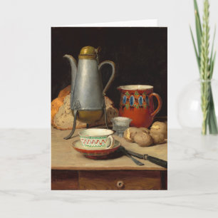 Fortsatt liv, kaffe och potatis Albert Anker Kort