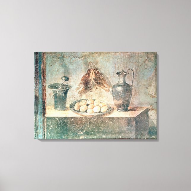 Fortsatt liv med ägg och borst canvastryck (Framsida)