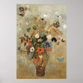 Fortsatt liv med blommor (1905) av Odilon Redon Poster