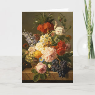 Fortsatt liv med blommor och frukt, 1827 kort
