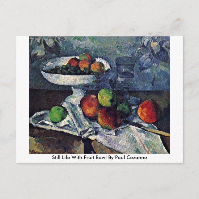 Fortsatt liv med fruktköttet från Paul Cezanne Vykort (Framsida)