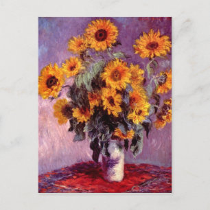 Fortsatt liv: Solblommor av Claude Monet Vykort