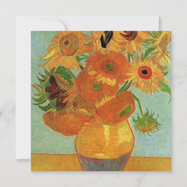 Fortsatt liv - Vas med tolv solblommor, van Gogh (Framsida)