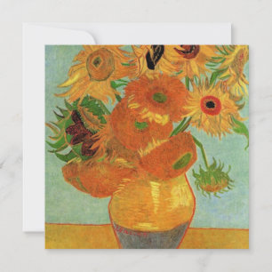 Fortsatt liv - Vas med tolv solblommor, van Gogh