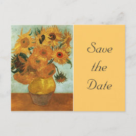 Fortsatt liv - Vas med tolv solblommor, Vincent Meddelande Vykort