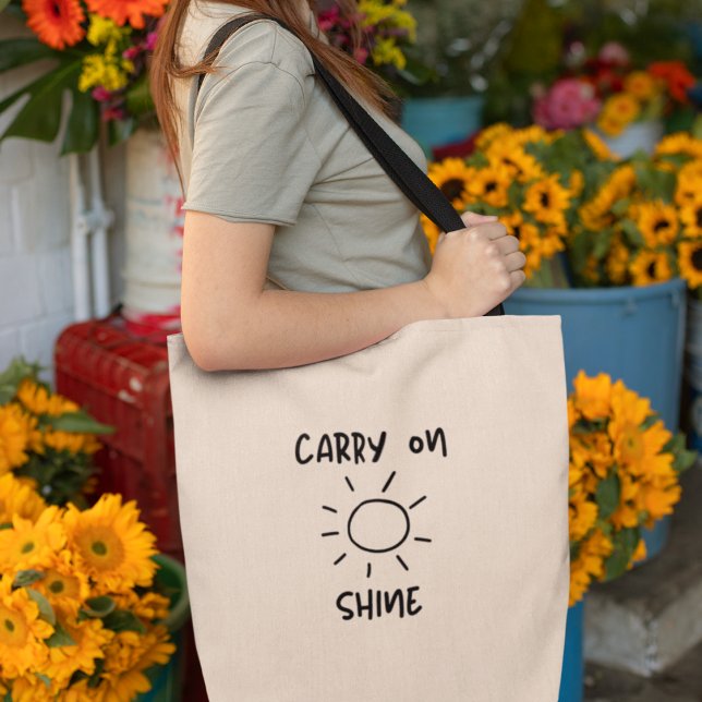 Fortsätt med solskensinspiration tygkasse (Shop now and carry the rays of happiness with you! )