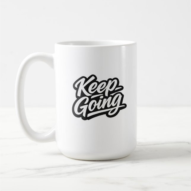 Fortsätt Minimalt Gatucitat | Modern U Kaffemugg (Vänster)