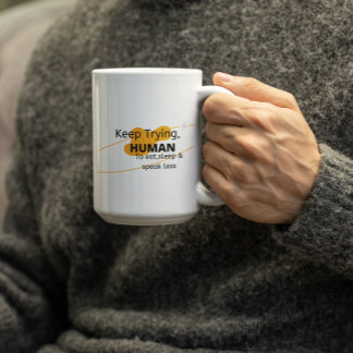 Fortsätt Prova Människa - Tro Kaffemugg