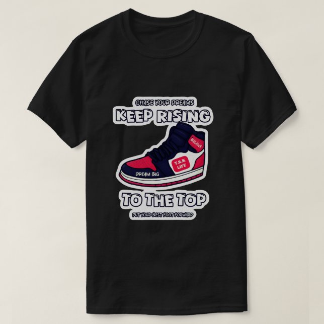 Fortsätt stiga till toppen T.R.K T-shirt (Design framsida)