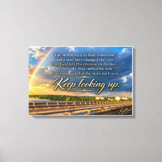 Fortsätt Titta Upp Kristet Inspirerande Canvas Kon