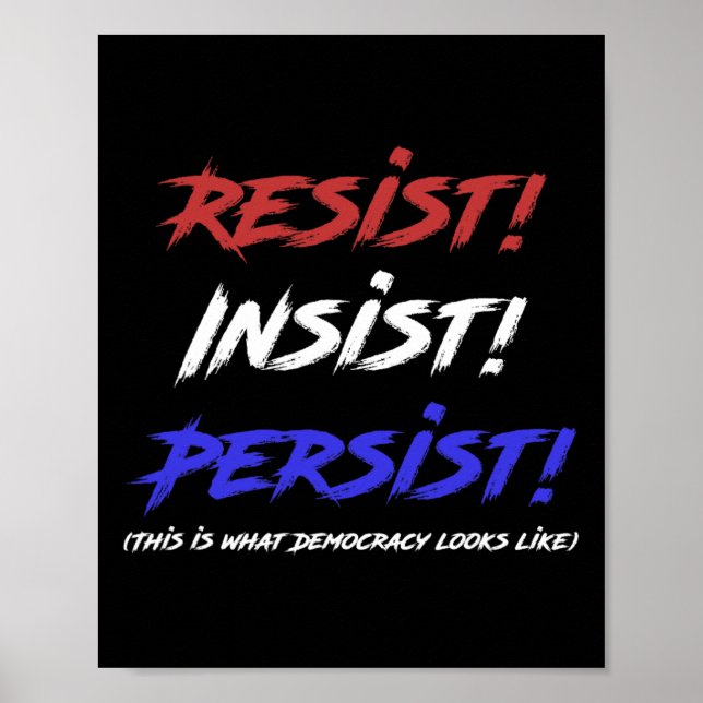Fortsätta att framhärda - detta är demokrati poster (Framsidan)