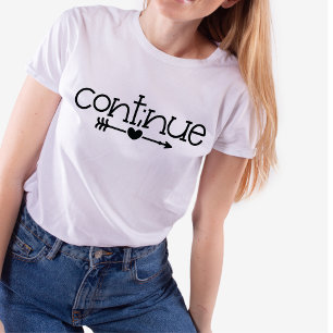 Fortsätta, tilltäppt minimalistisk medvetenhet om  t shirt