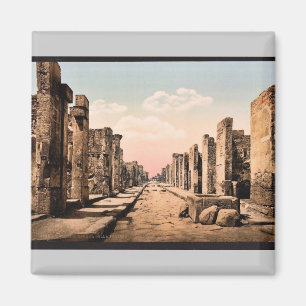 Fortuna gata, Pompeii, italienvintage Photochrom Magnet