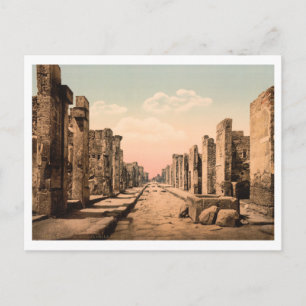 Fortuna Street, Pompeii, Kampanien, Italien Vykort