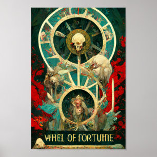Fortunans hjul - Konst - Tarot - Väggkonst