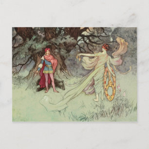 Fortunatus Enchanted Princess Vintage Fairy Tale Vykort